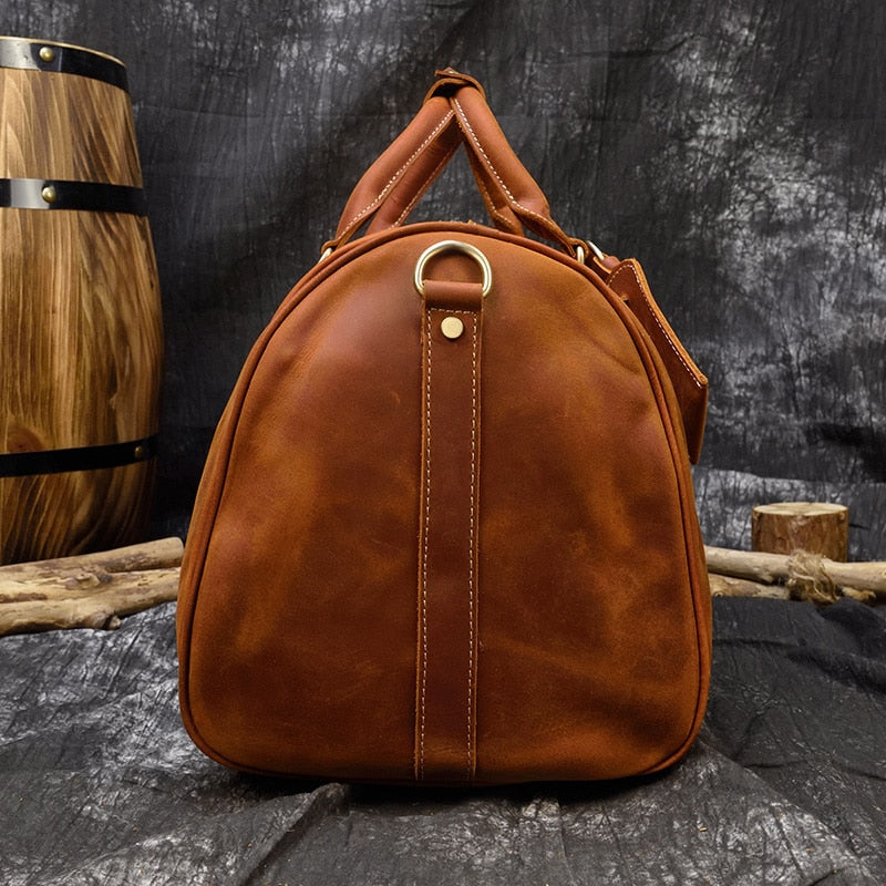 Jenya/Ujhin Thick Crazy Horse Leather Duffel Bag