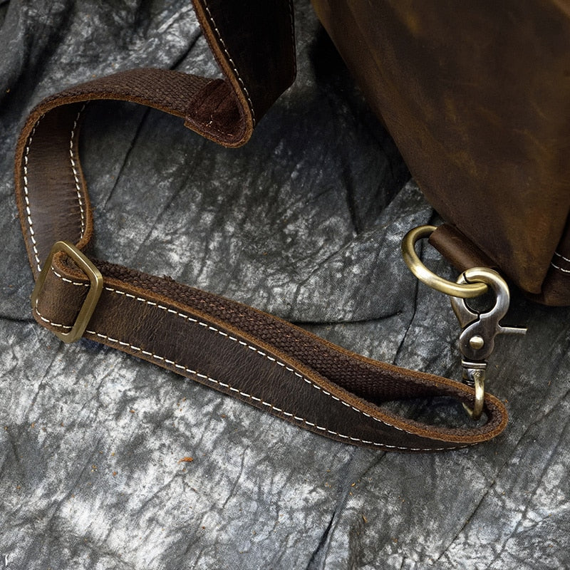 Jenya/Ujhin Crazy Horse Genuine Leather Briefcase