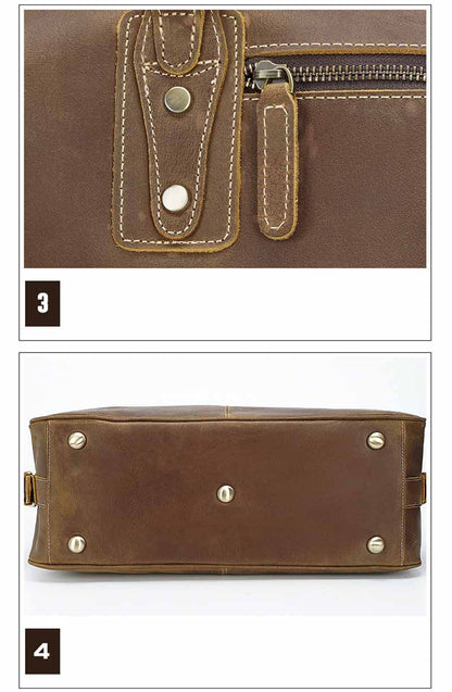 Jenya/Ujhin Vintage Crazy Horse Leather Duffel Bag