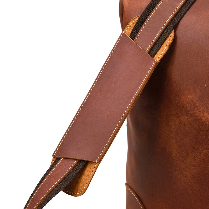 Jenya/Ujhin Crazy Horse Genuine Leather Duffle Bag