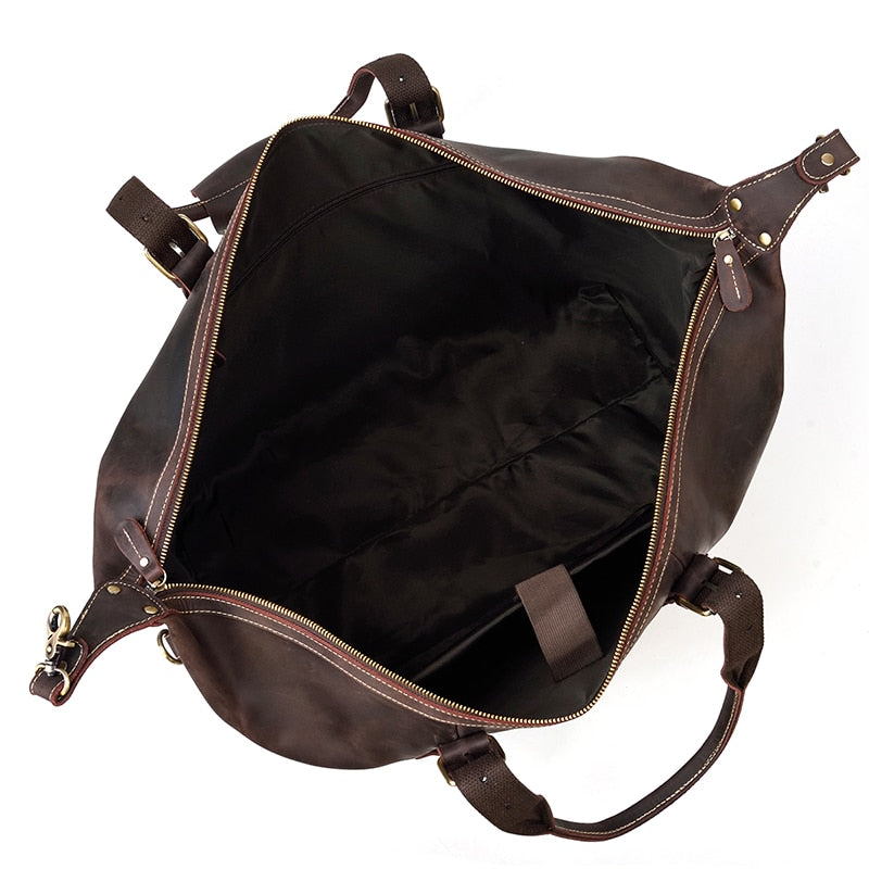 Jenya/Ujhin Crazy Horse Genuine Leather Duffle Bag