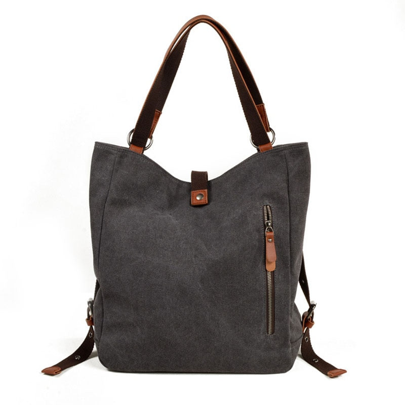 Jenya/Ujhin Two Use Women's Canvas & Leather Shoulder Bag