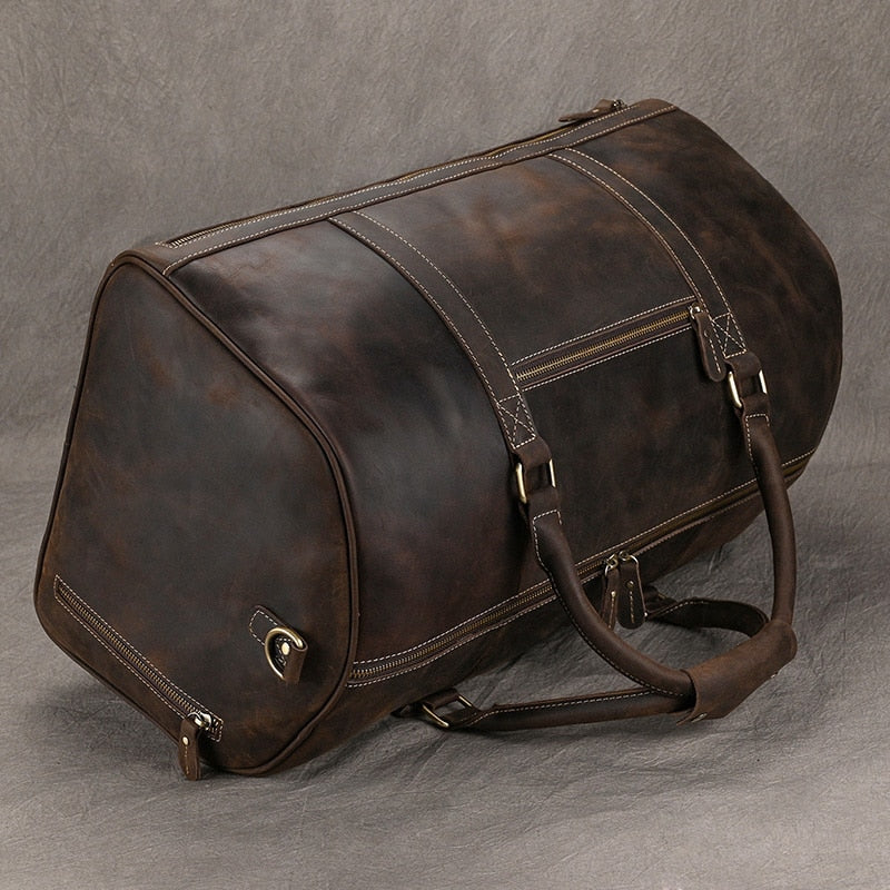 Jenya/Ujhin Crazy Horse Genuine Leather Duffel Bag