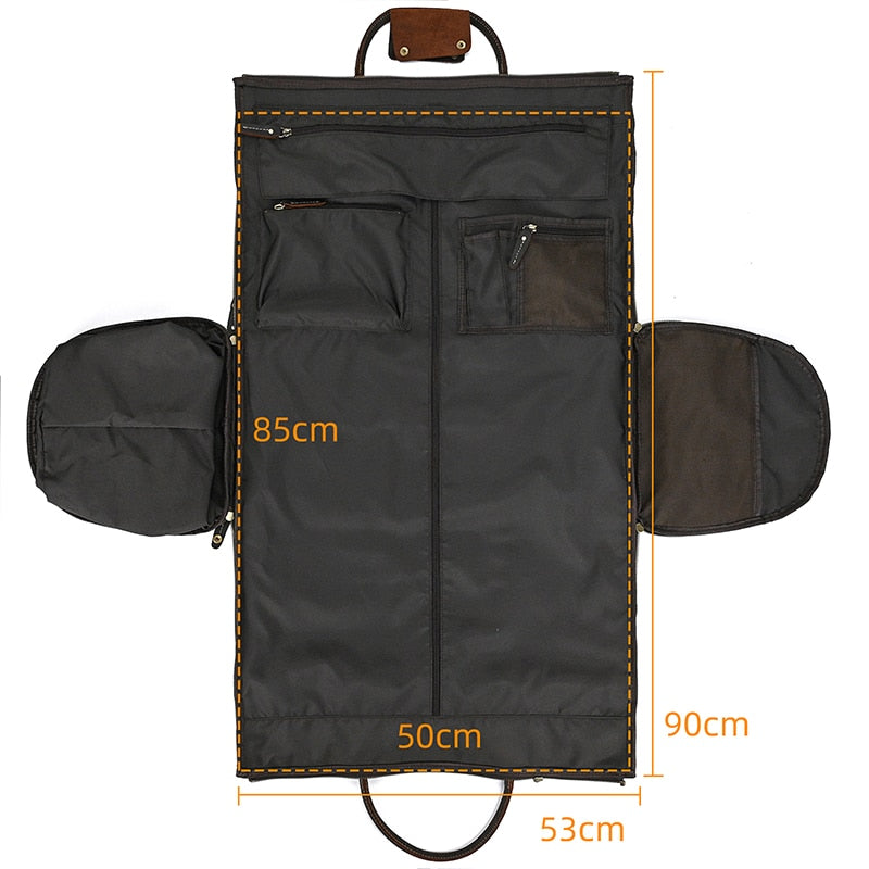 Jenya/Ujhin Crazy Horse Leather Folding Suit Duffel Bag