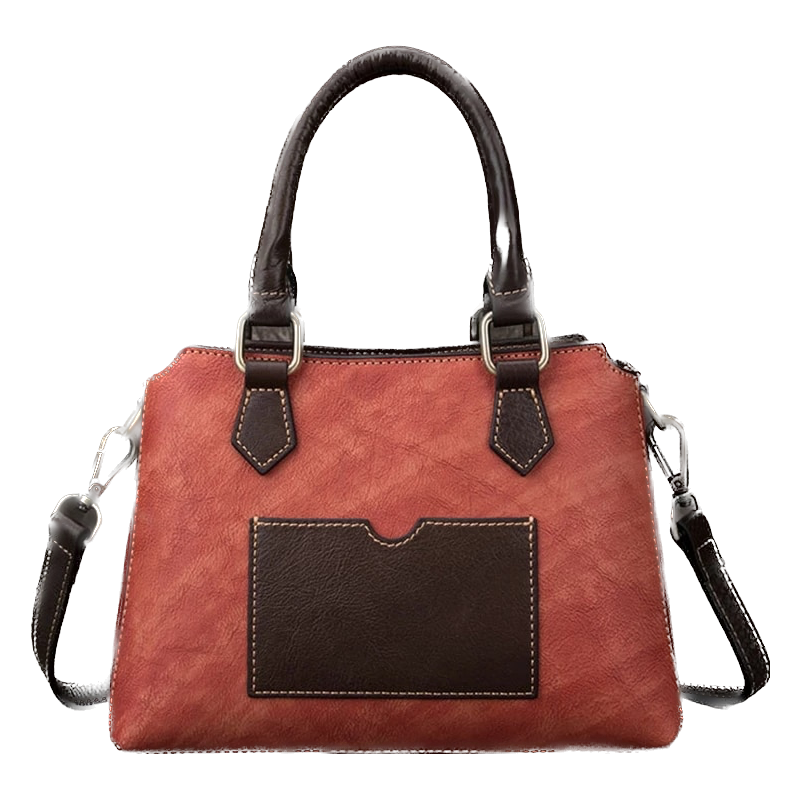 Jenya/Ujhin Retro Handmade Embossed Leather Handbag