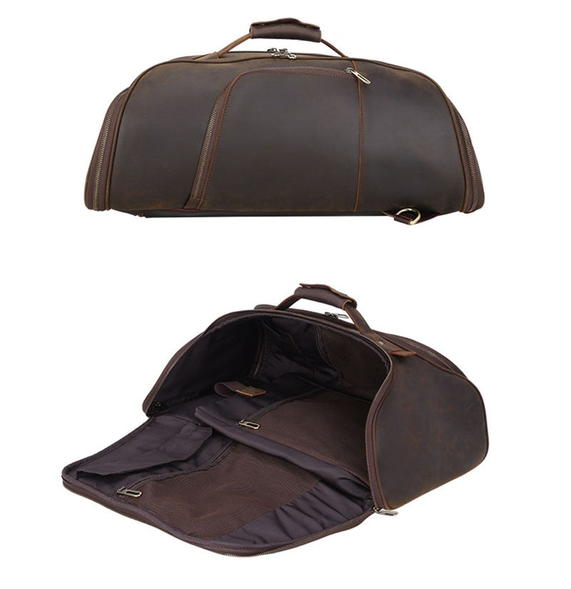 Jenya/Ujhin Genuine Leather Multifunction Duffle Bag