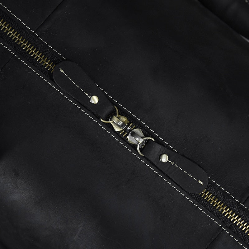 Jenya/Ujhin Thick Crazy Horse Leather Duffel Bag
